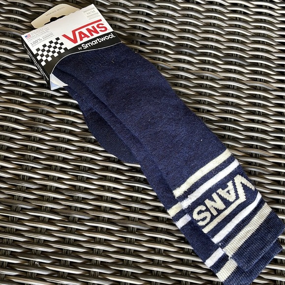 Vans Underwear \u0026 Socks | Vans x Smartwool Merino Wool Over The Calf Socks Mens | Color: Blue/White | Size: XL | Vans_Sneakers's Closet